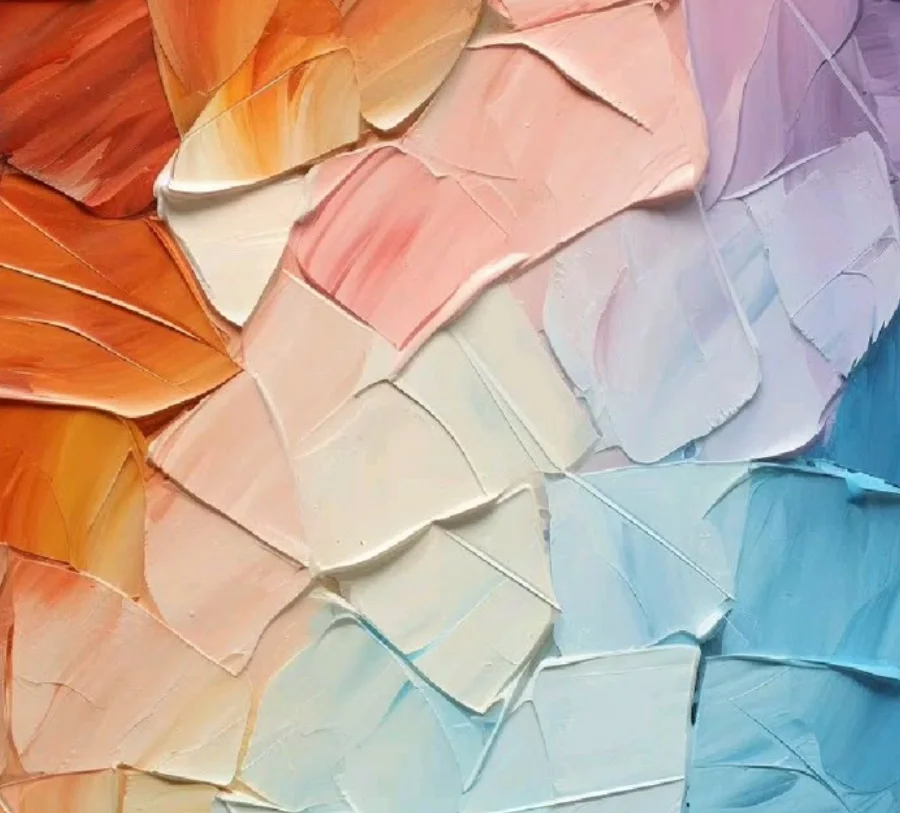 colorful impasto paint patterned background used for texture